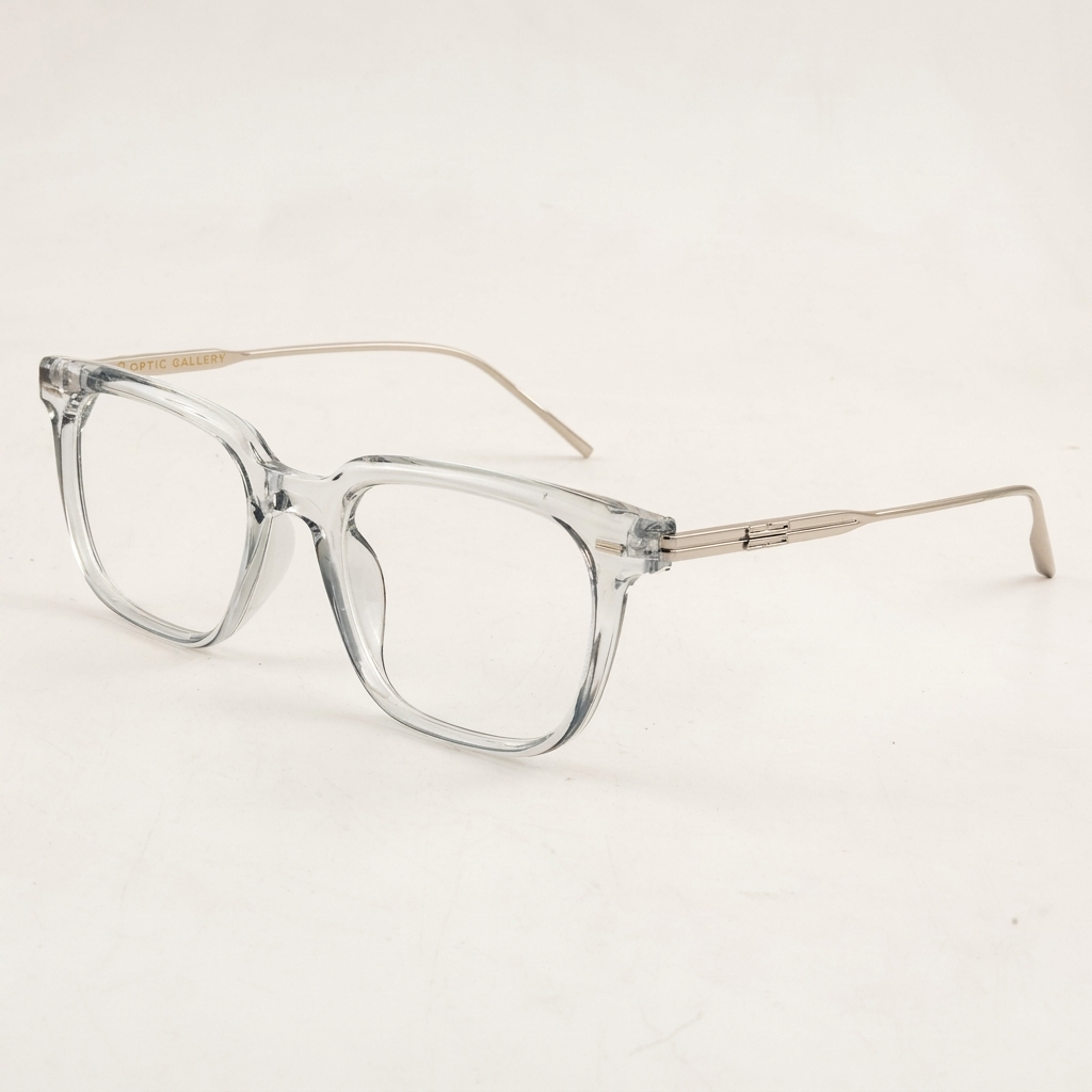 OG Champagne Sovereign | Luxury Crystal Beige Optical Frame with Silver Heritage Temples