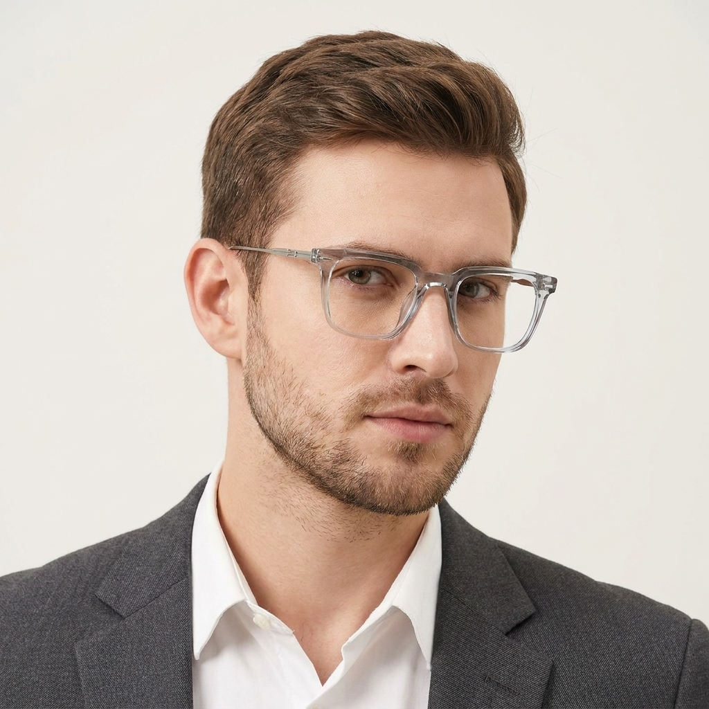 OG Champagne Sovereign | Luxury Crystal Beige Optical Frame with Silver Heritage Temples