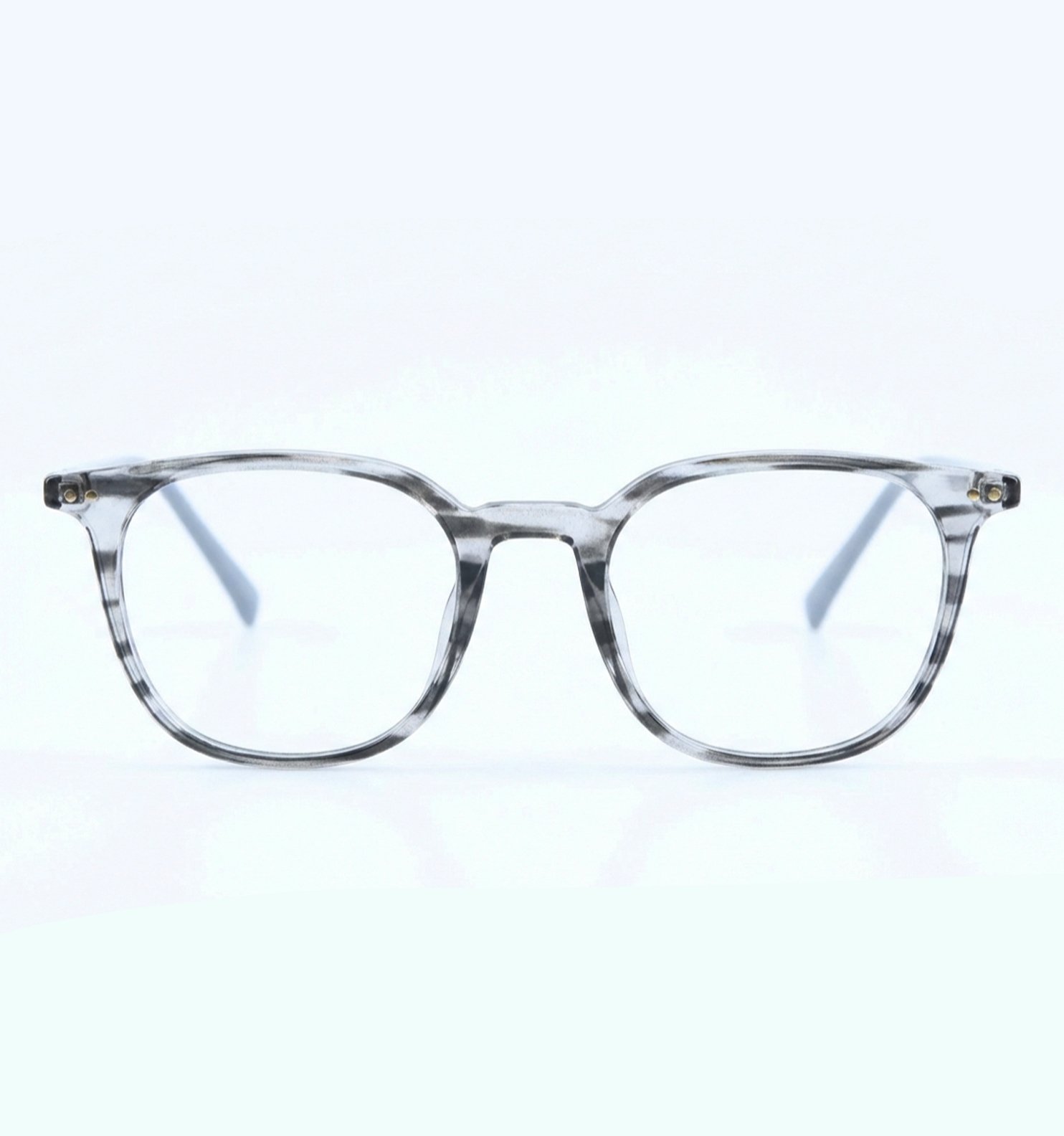 OG Clear Edge Black-Grey Eyeglasses | Transparent Full Rim Optical Frame