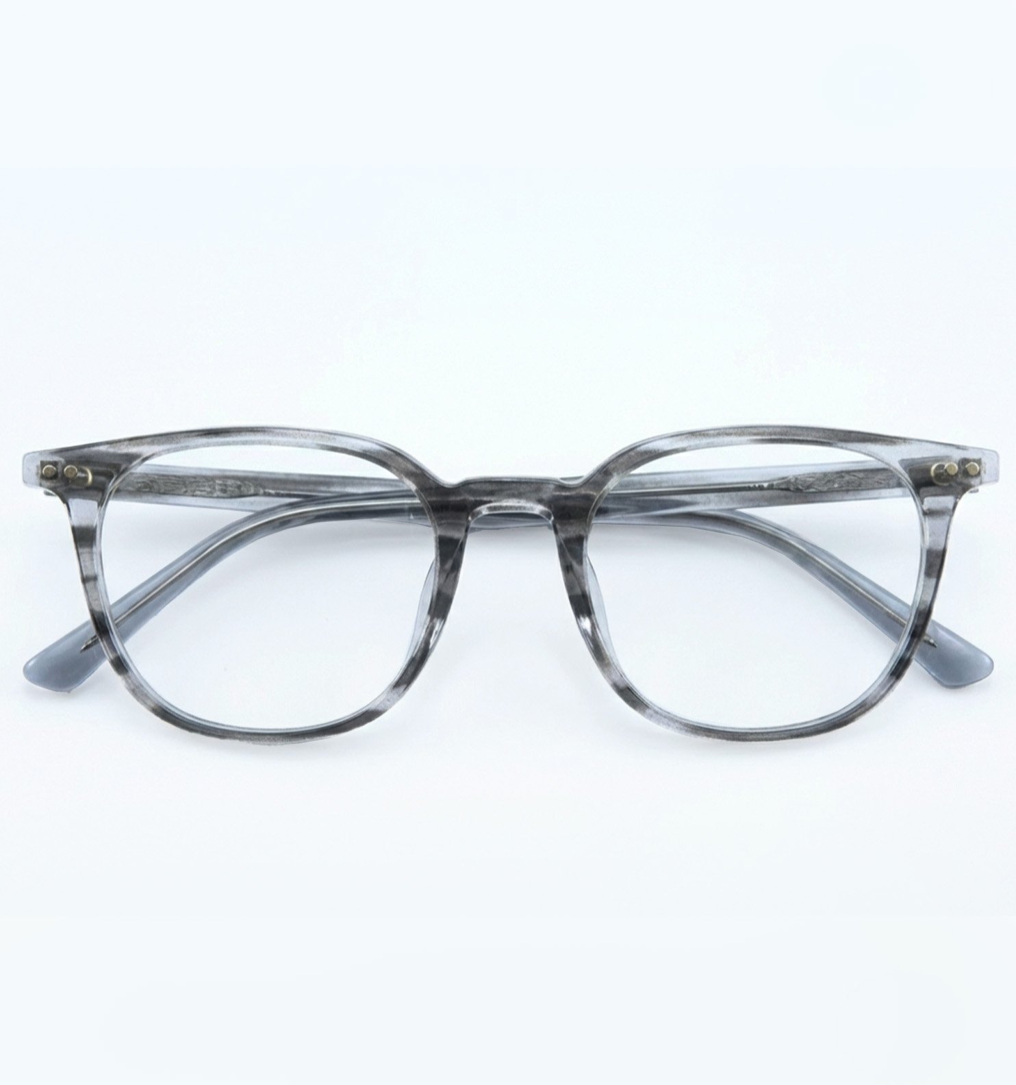 OG Clear Edge Black-Grey Eyeglasses | Transparent Full Rim Optical Frame
