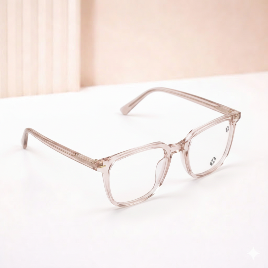 OG Clear Edge Pink Women’s Eyeglasses | Transparent Full Rim Optical Frame