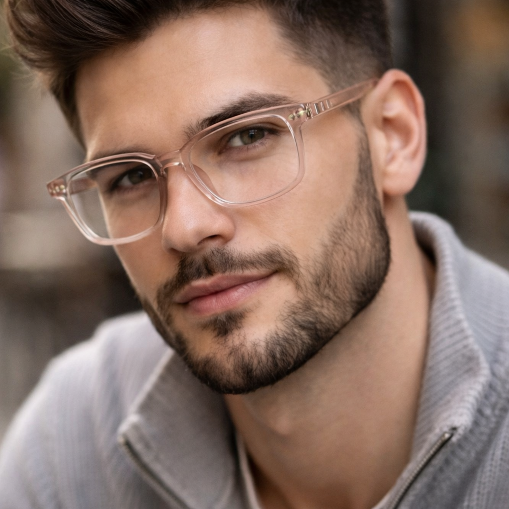 OG Clear Edge Pink Women’s Eyeglasses | Transparent Full Rim Optical Frame