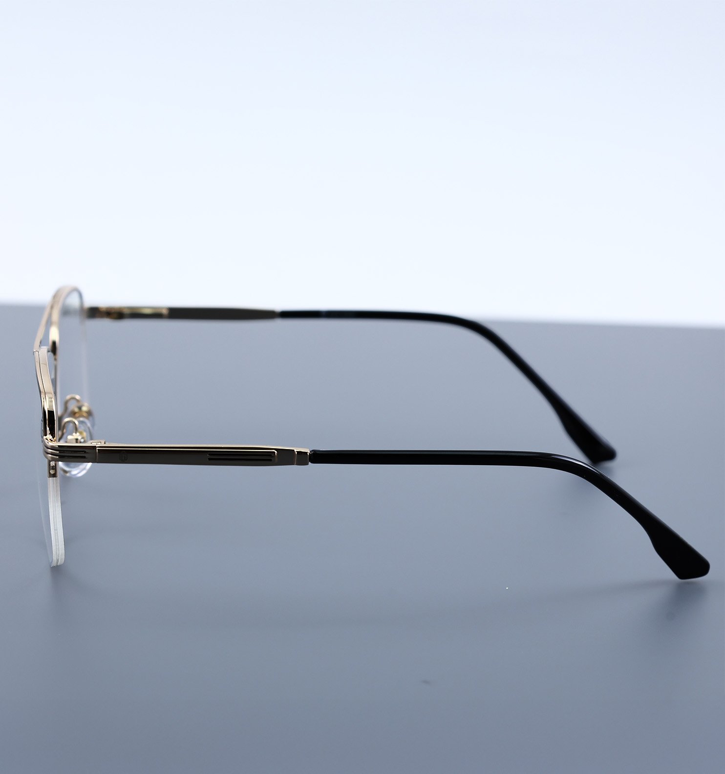 OG Clear Line Half Rim Metal Optical Frame | Lightweight & Professional Eyewear