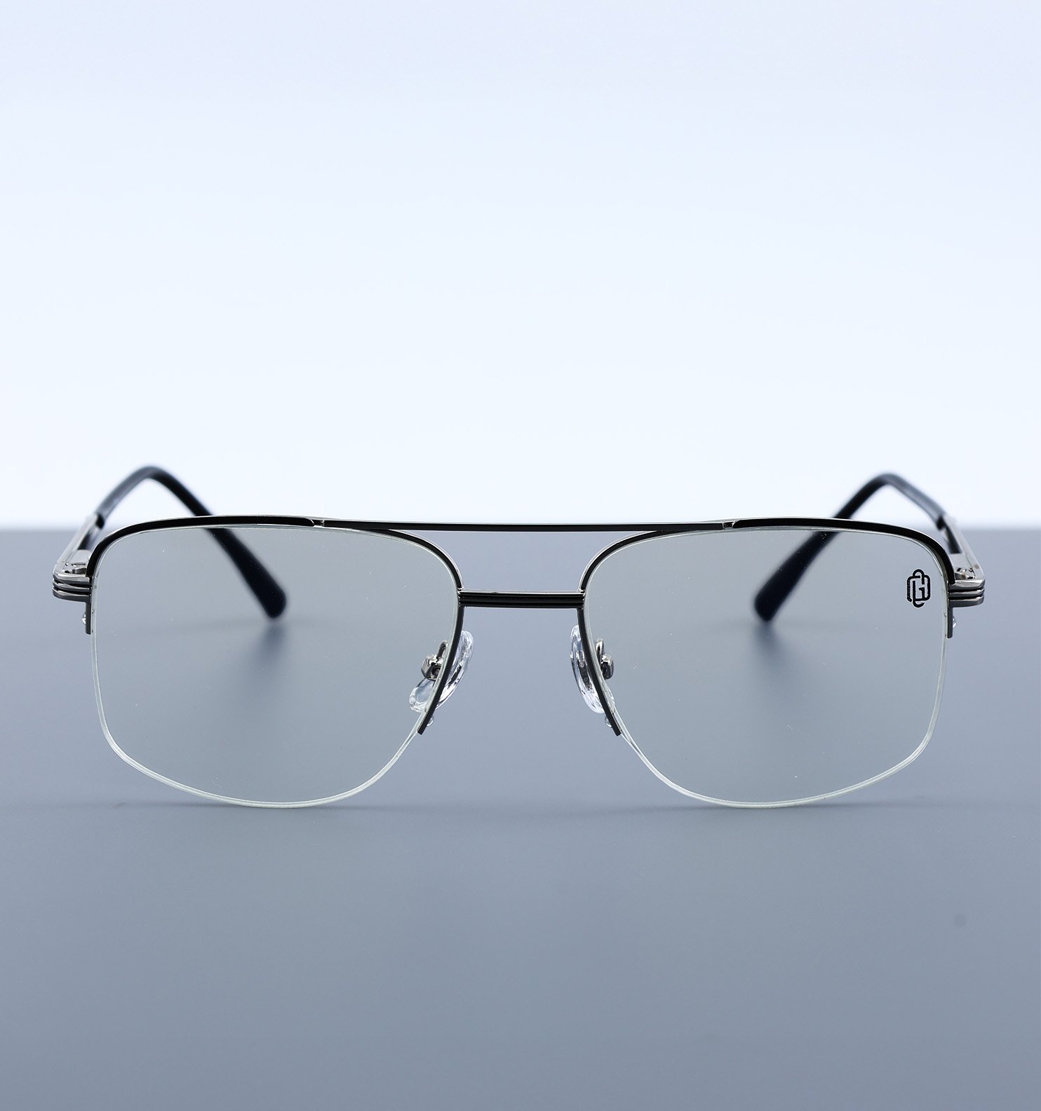 OG Clear Line Half Rim Metal Optical Frame | Lightweight & Professional Eyewear