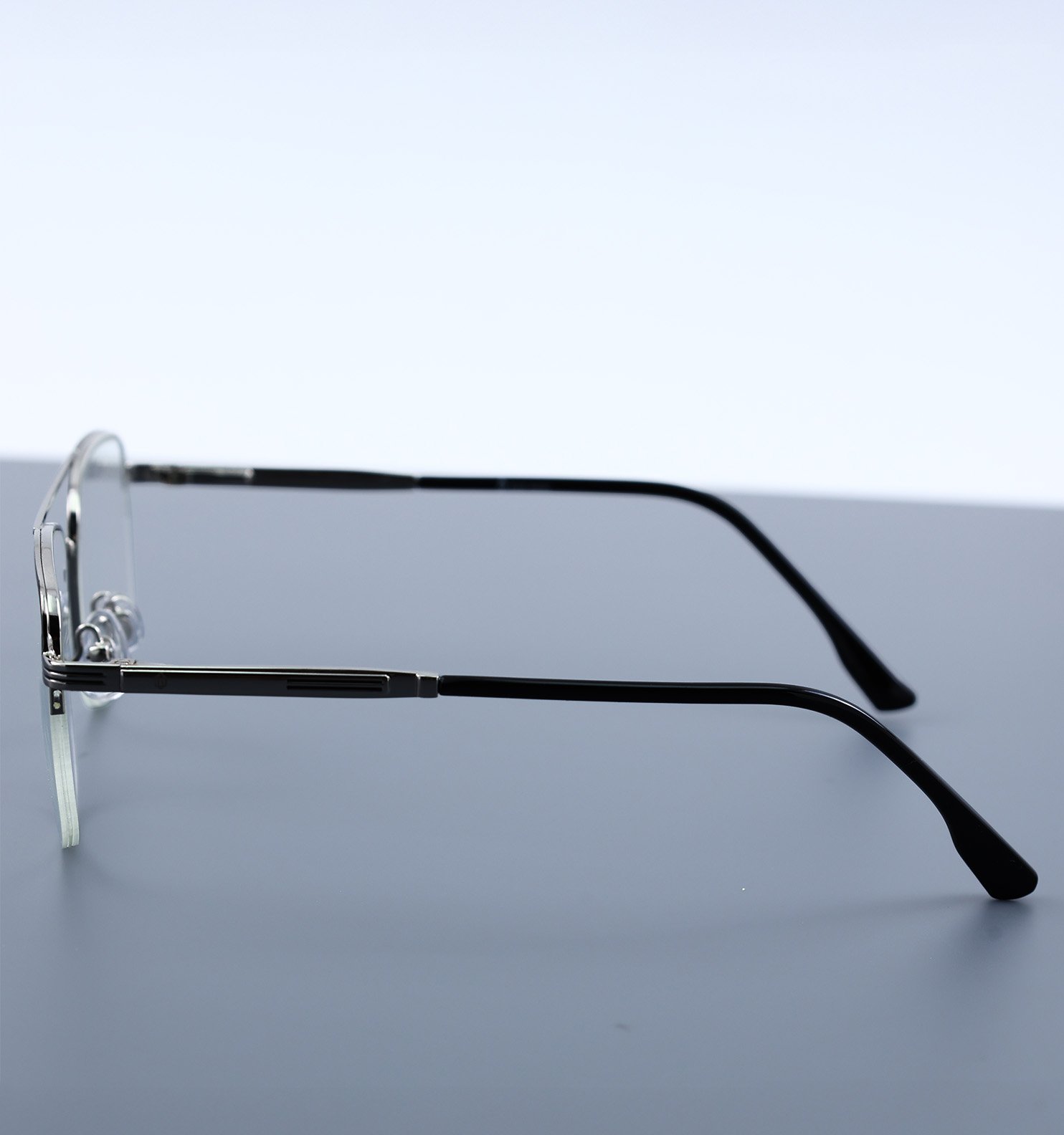 OG Clear Line Half Rim Metal Optical Frame | Lightweight & Professional Eyewear