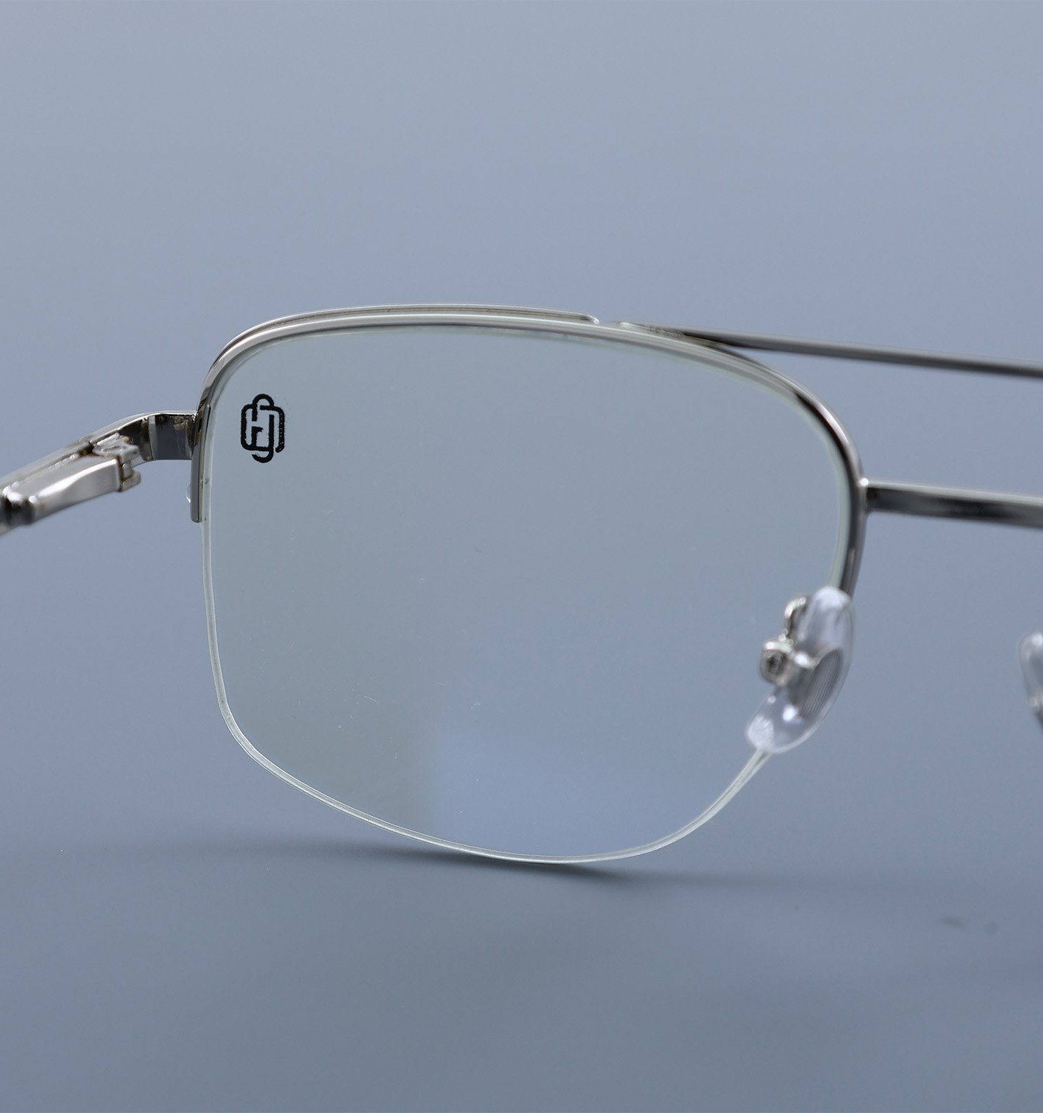 OG Clear Line Half Rim Metal Optical Frame | Lightweight & Professional Eyewear