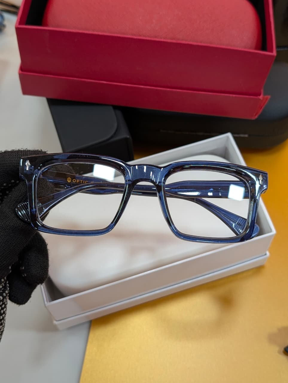 OG Clearline Full Rim Square Eyeglasses | Transparent Premium Optical Frame Best Seller