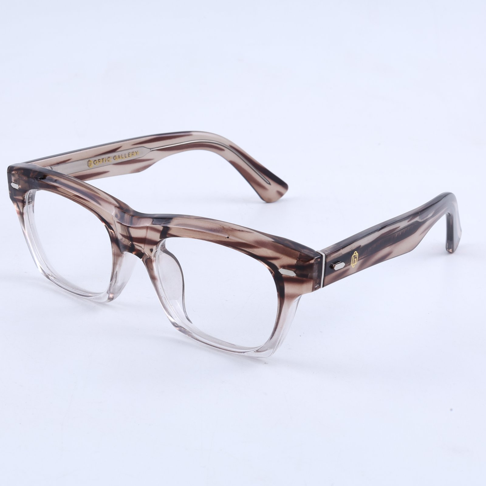 OG Cocoa Crystal Blend | Transparent Square Eyeglasses