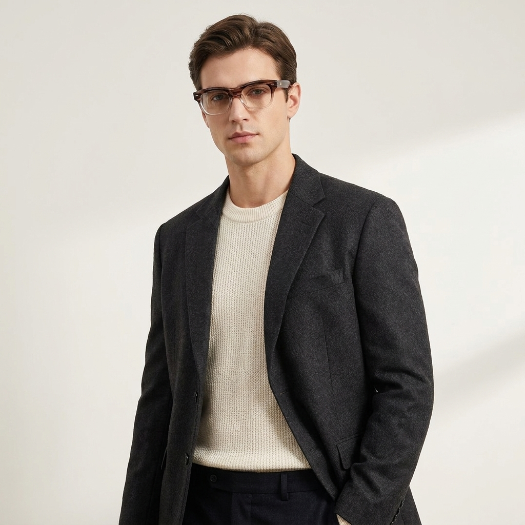 OG Cocoa Crystal Blend | Transparent Square Eyeglasses