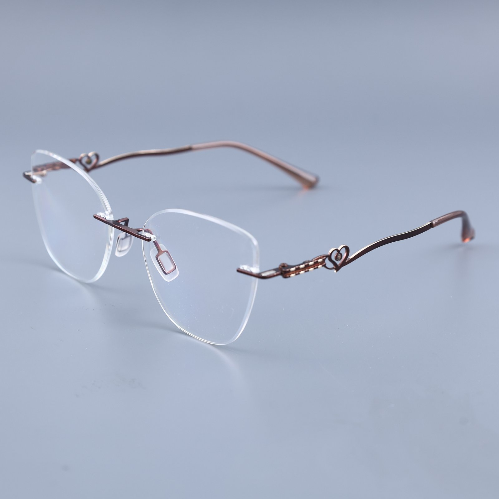 OG Copper Charm | Rimless Butterfly Sunglasses For Women