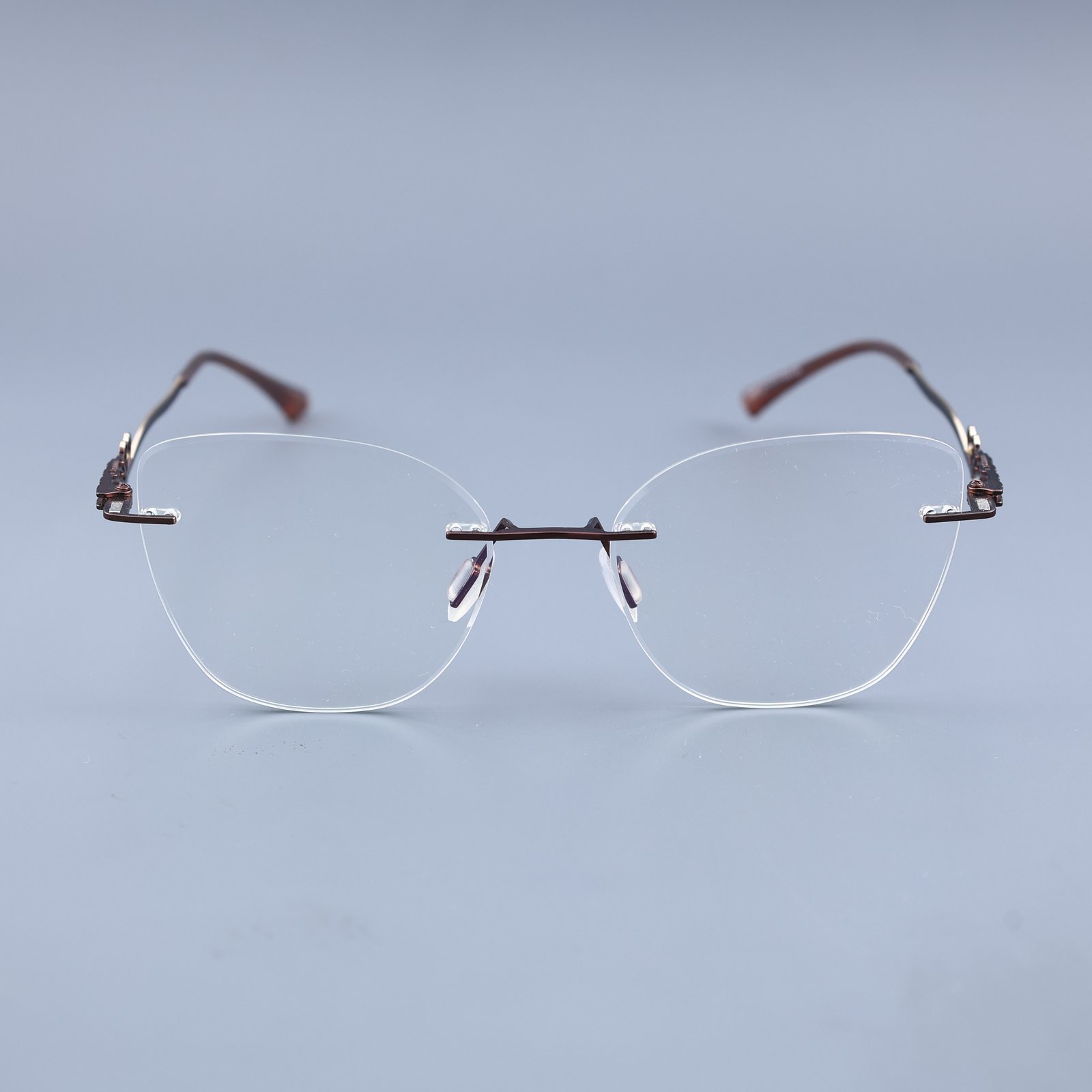 OG Copper Charm | Rimless Butterfly Sunglasses For Women