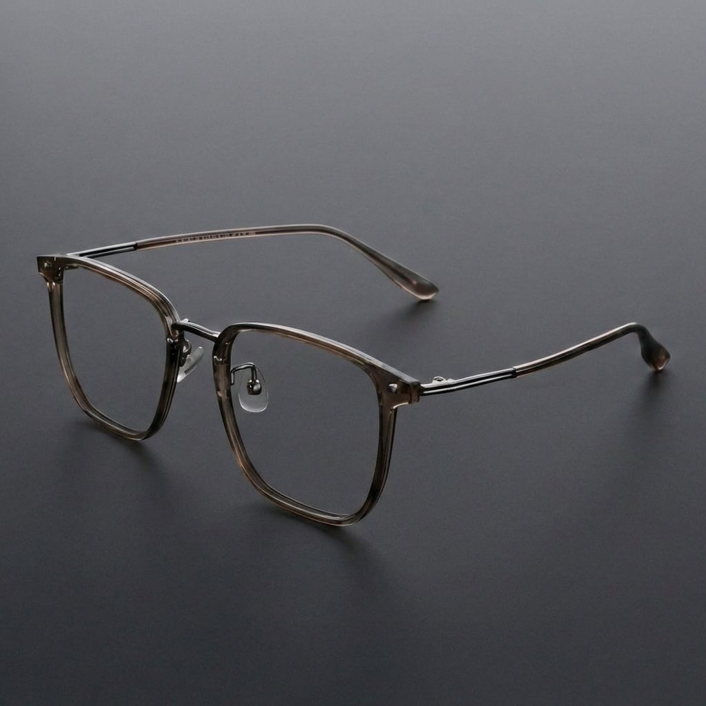 OG Copper Edge Full Rim Square Eyeglasses | Premium Lightweight Metal-Acetate Optical Frame for Men