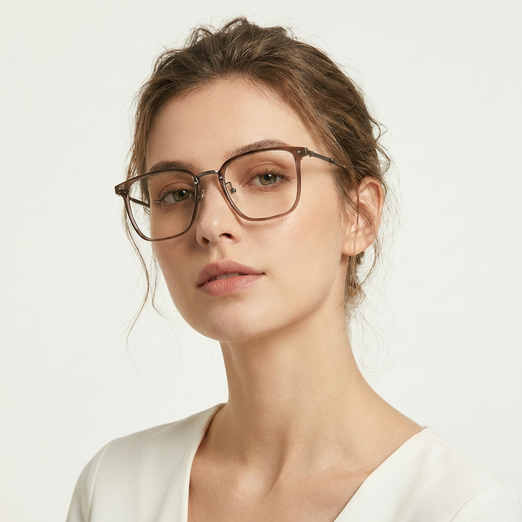 OG Copper Edge Full Rim Square Eyeglasses | Premium Lightweight Metal-Acetate Optical Frame for Men