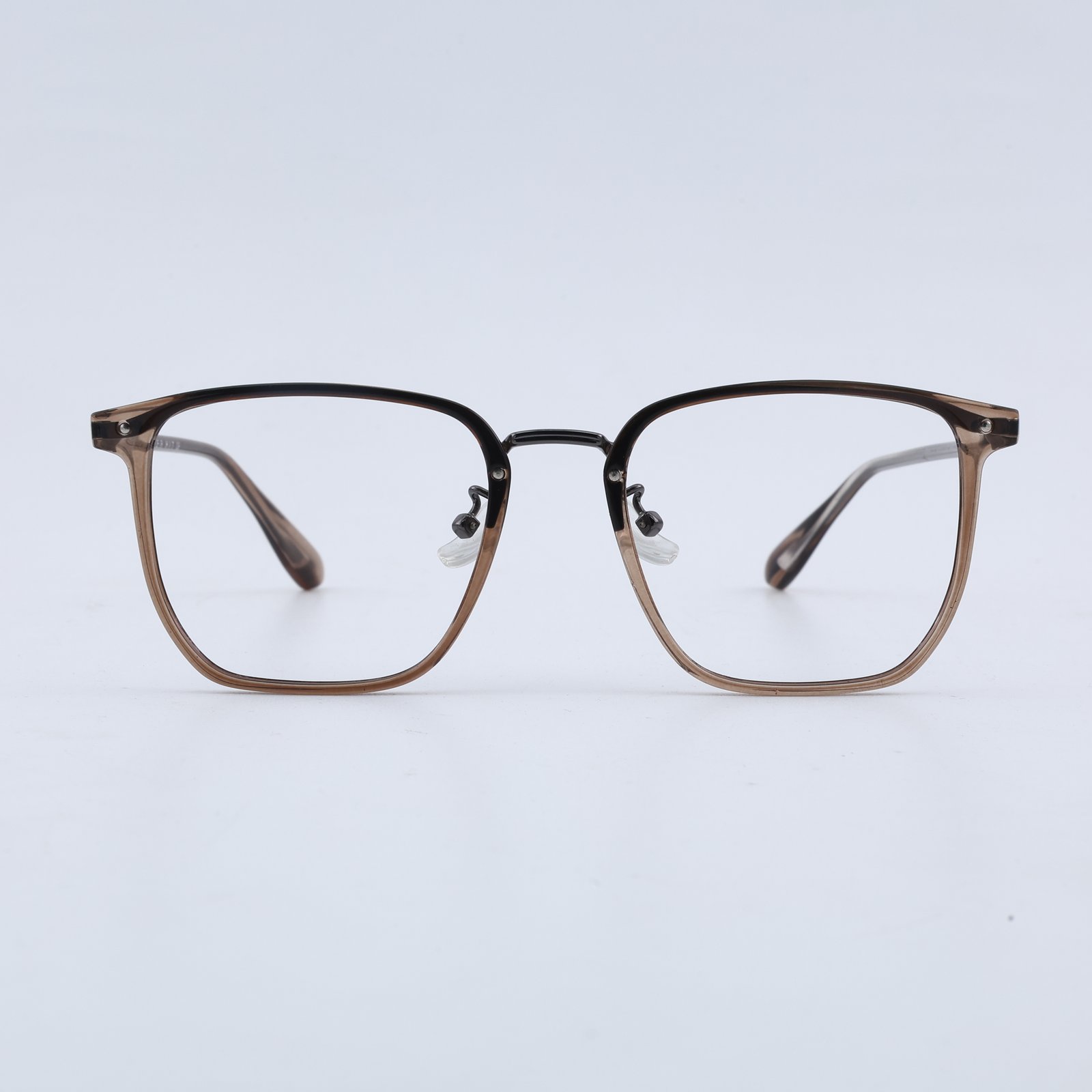 OG Copper Edge Full Rim Square Eyeglasses | Premium Lightweight Metal-Acetate Optical Frame for Men