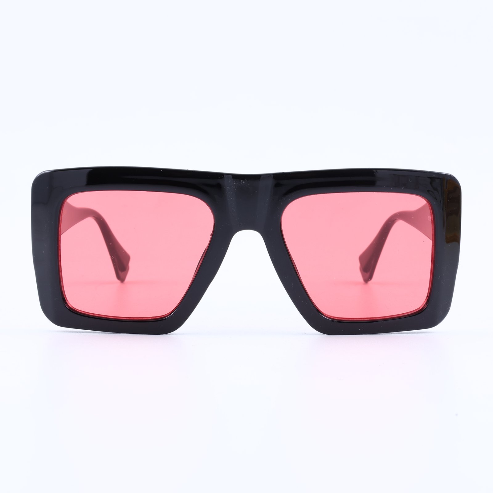 OG Crimson Block Bold | Oversized Square Red Tint Sunglasses