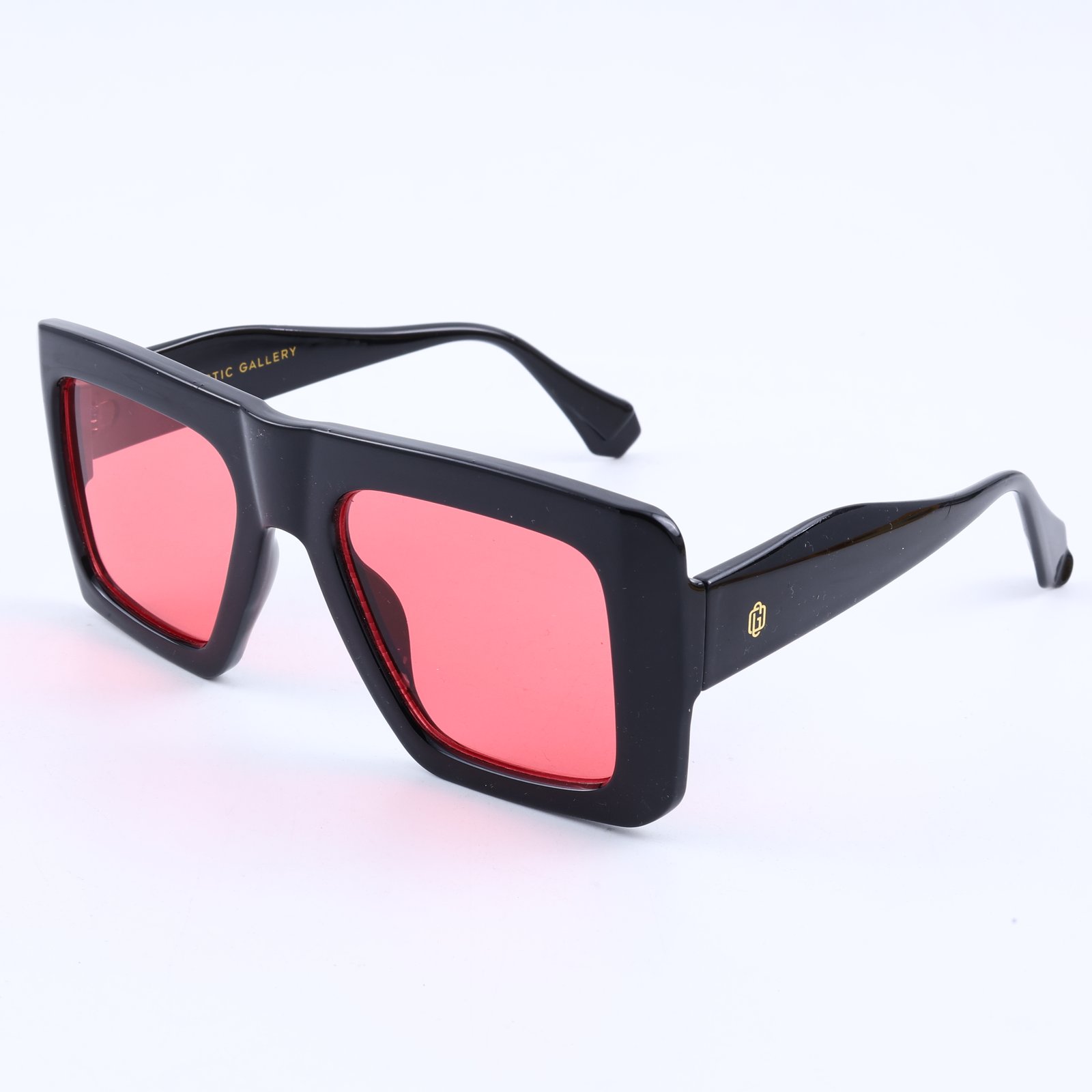 OG Crimson Block Bold | Oversized Square Red Tint Sunglasses