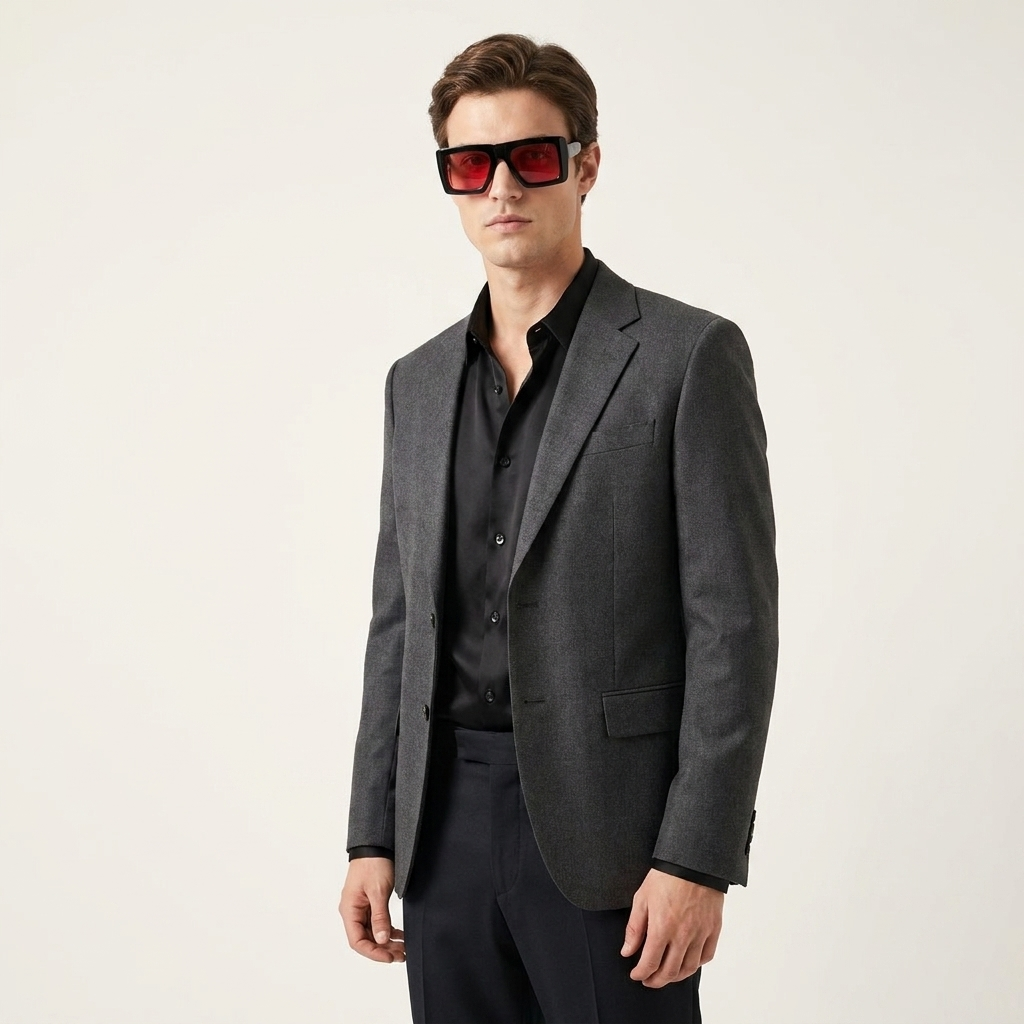 OG Crimson Block Bold | Oversized Square Red Tint Sunglasses