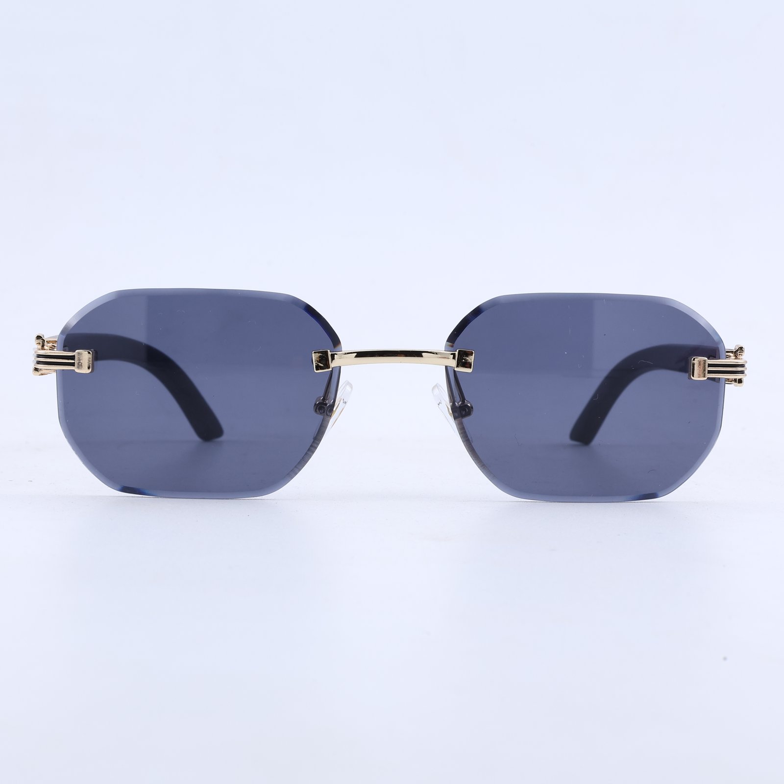 OG Crimson Crown | Luxury Rimless Ruby Gradient Sunglasses with Royal Lion Gold Temples