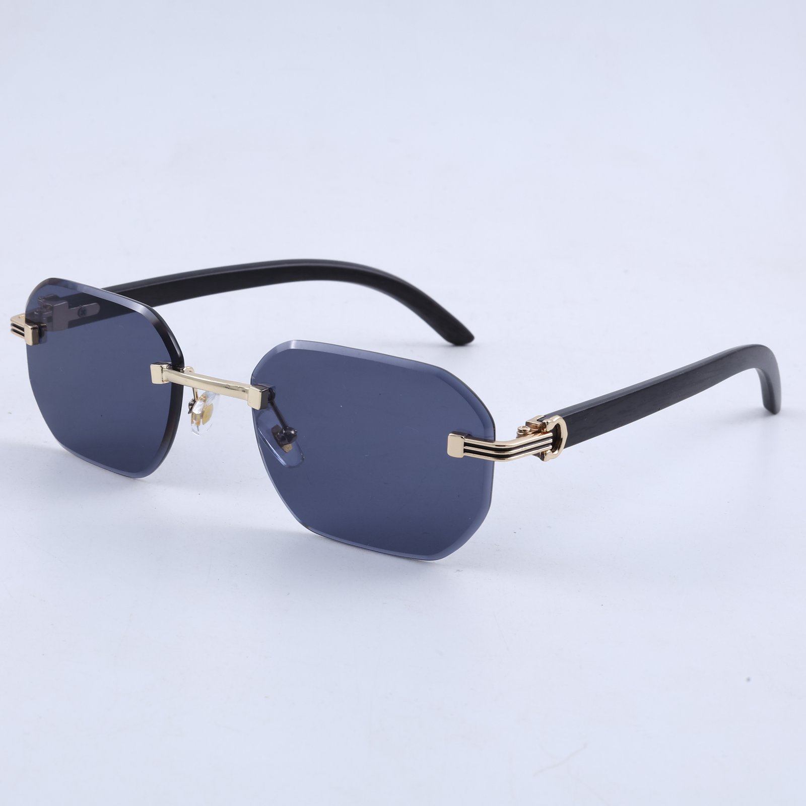OG Crimson Crown | Luxury Rimless Ruby Gradient Sunglasses with Royal Lion Gold Temples