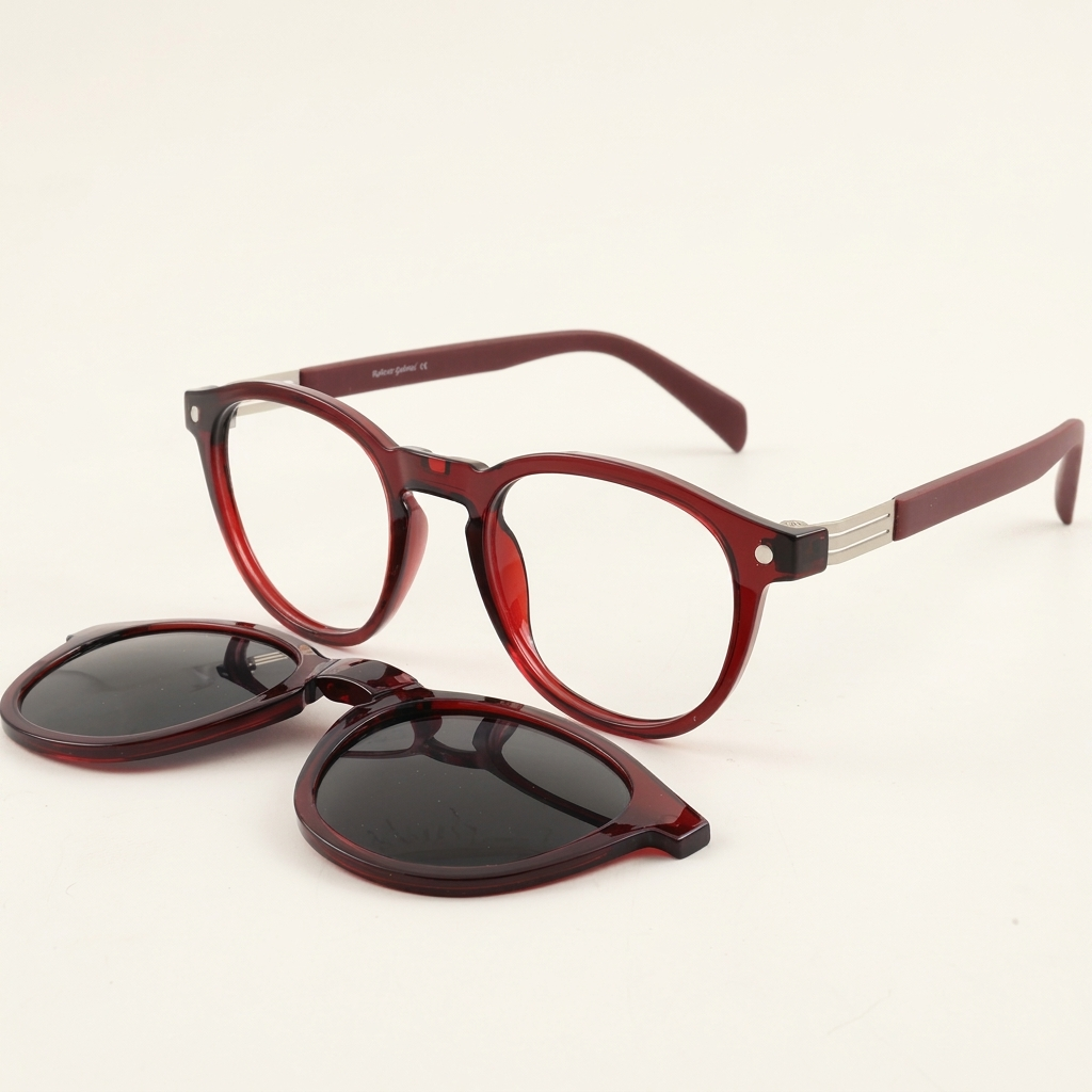 OG Crimson Noir | Premium Ruby Crystal Magnetic Clip-On Eyewear