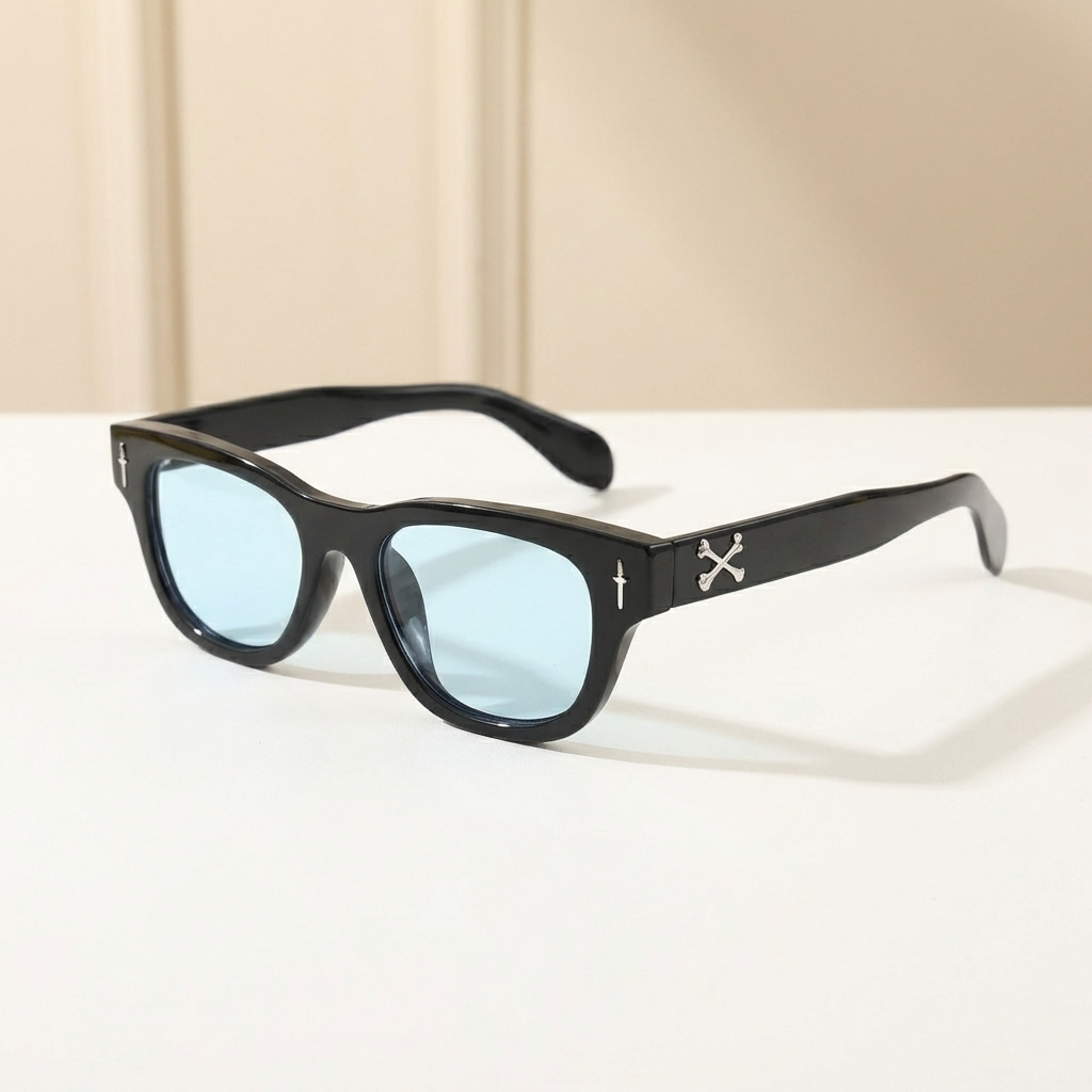 OG Cross Ice | Sleek Blue Tint Wayfarer Sunglasses