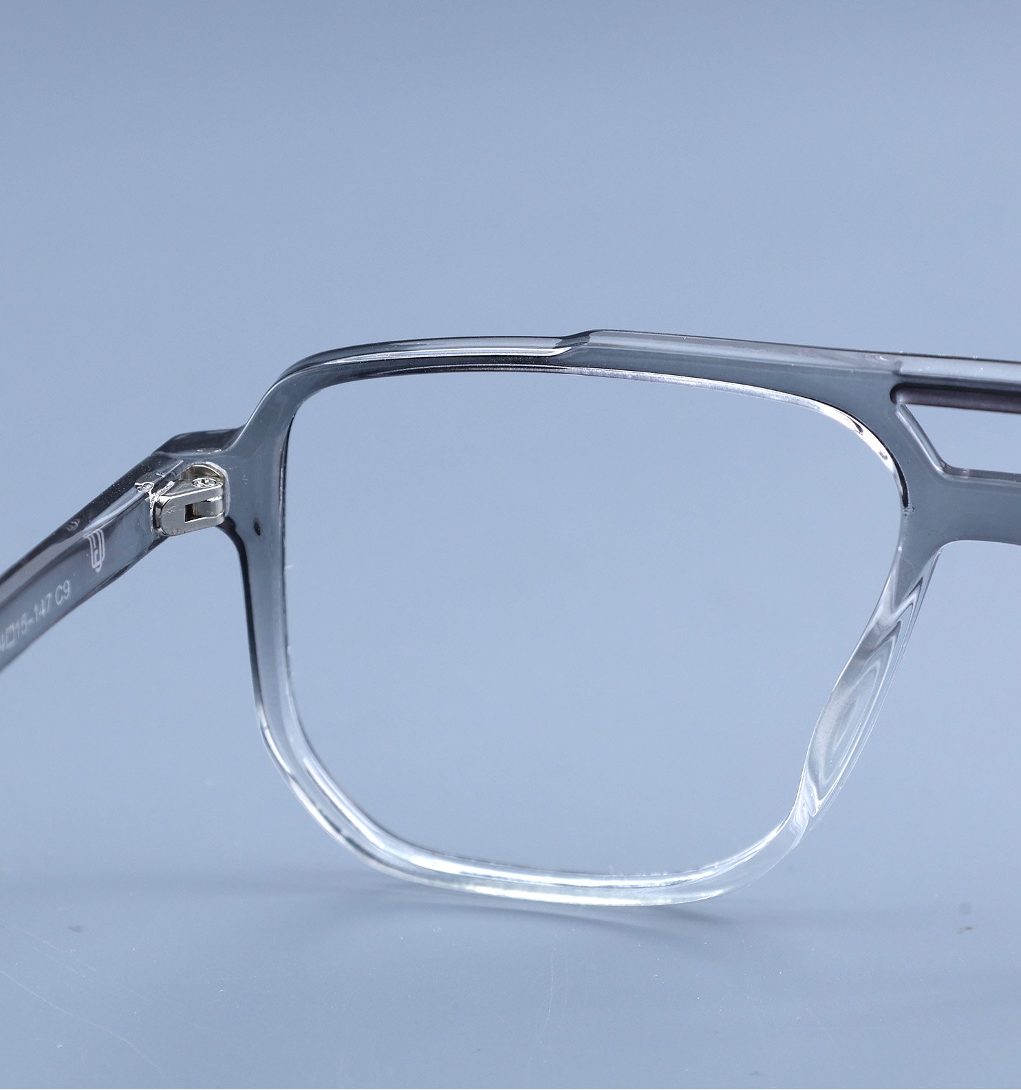 OG Crystal Air Transparent Full Rim Square Eyeglasses for Men