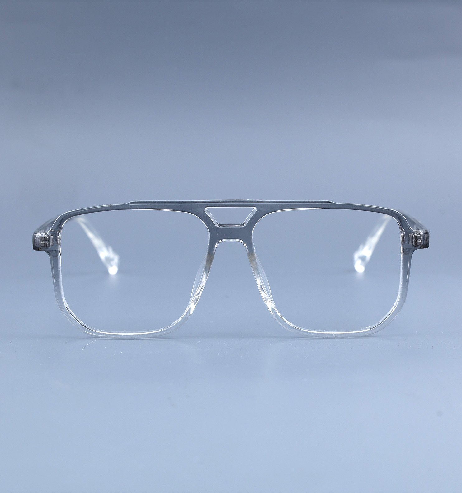OG Crystal Air Transparent Full Rim Square Eyeglasses for Men