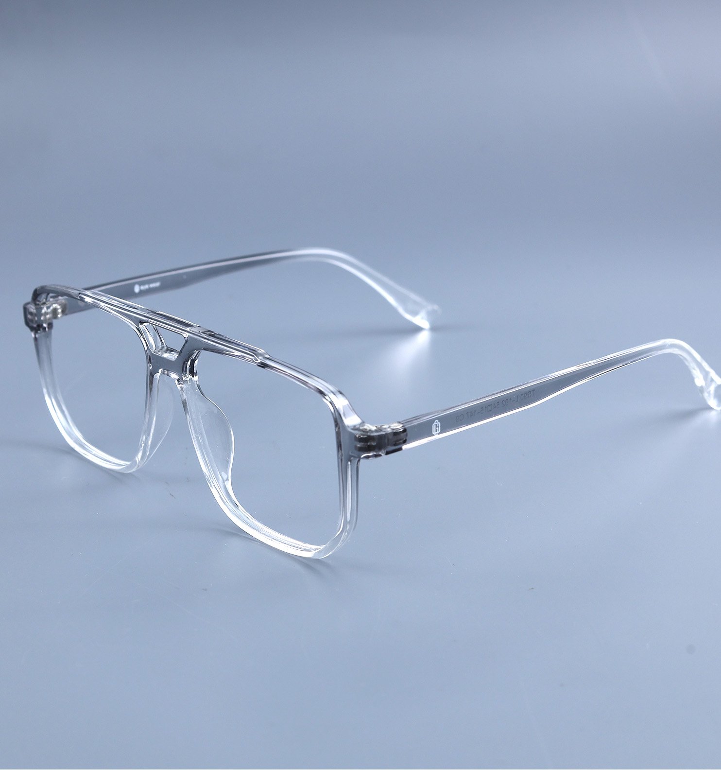 OG Crystal Air Transparent Full Rim Square Eyeglasses for Men