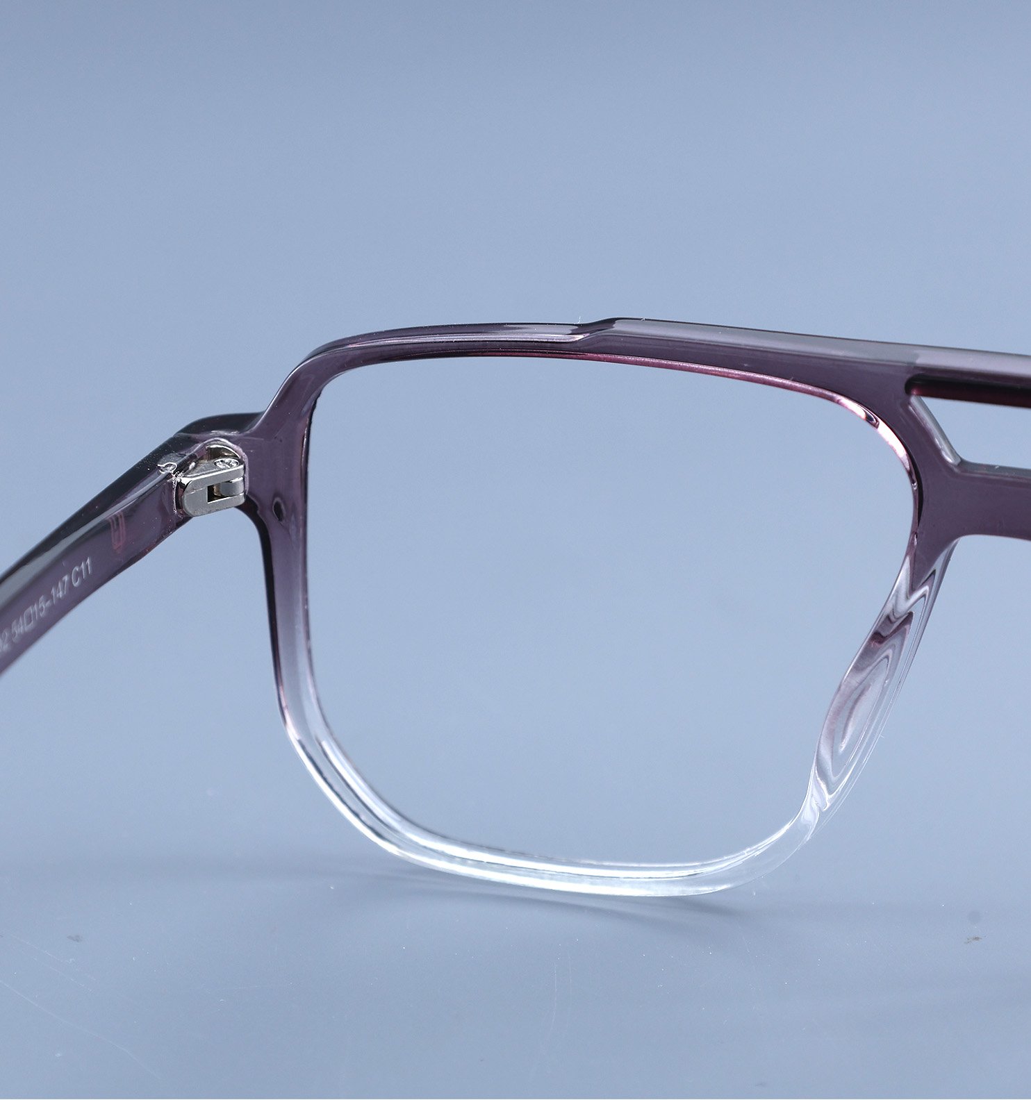 OG Crystal Air Transparent Full Rim Square Eyeglasses for Men