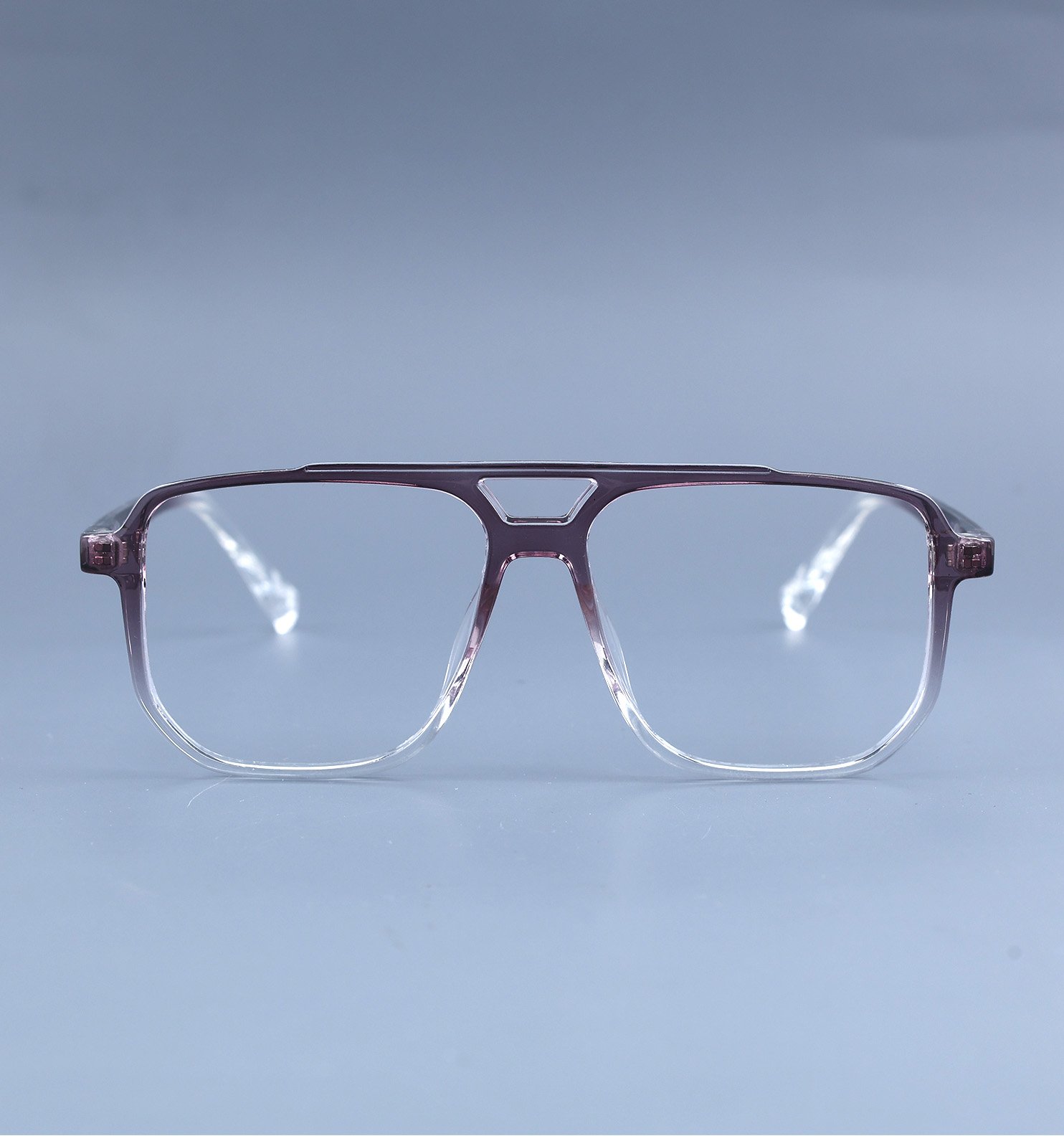 OG Crystal Air Transparent Full Rim Square Eyeglasses for Men