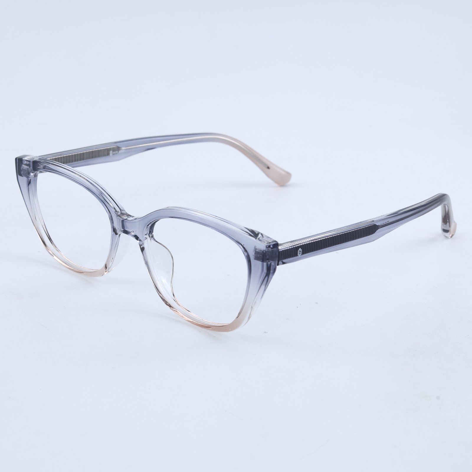 OG Crystal Blush Full Rim Cat-Eye Eyeglasses | Transparent Dual Tone Lightweight Optical Frame for Women