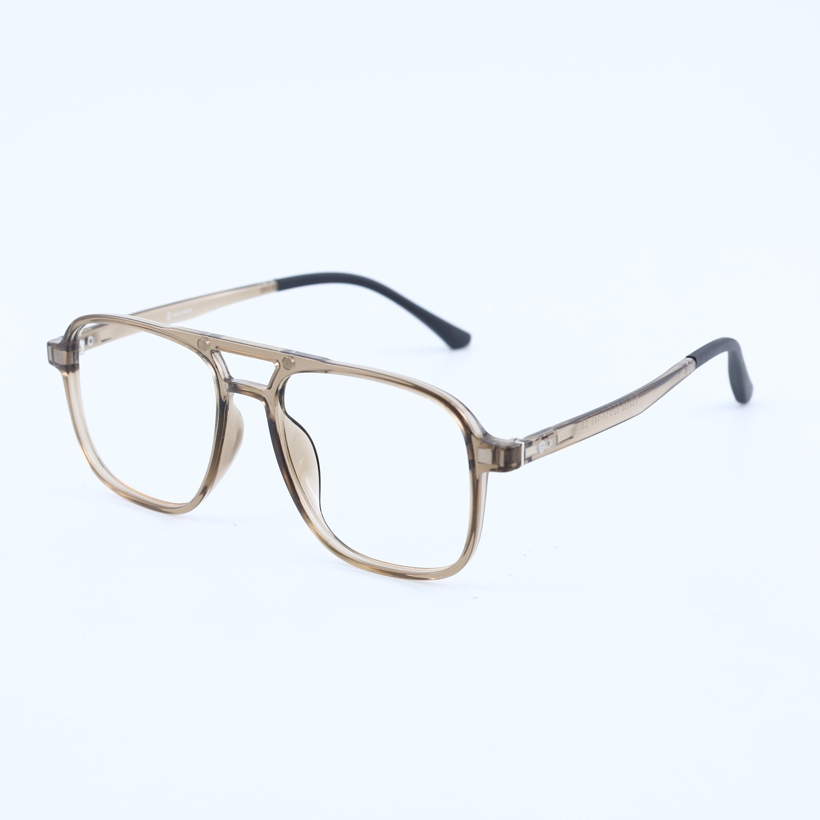 OG Crystal Dusk | Transparent Aviator Square  Clip on Sunglasses