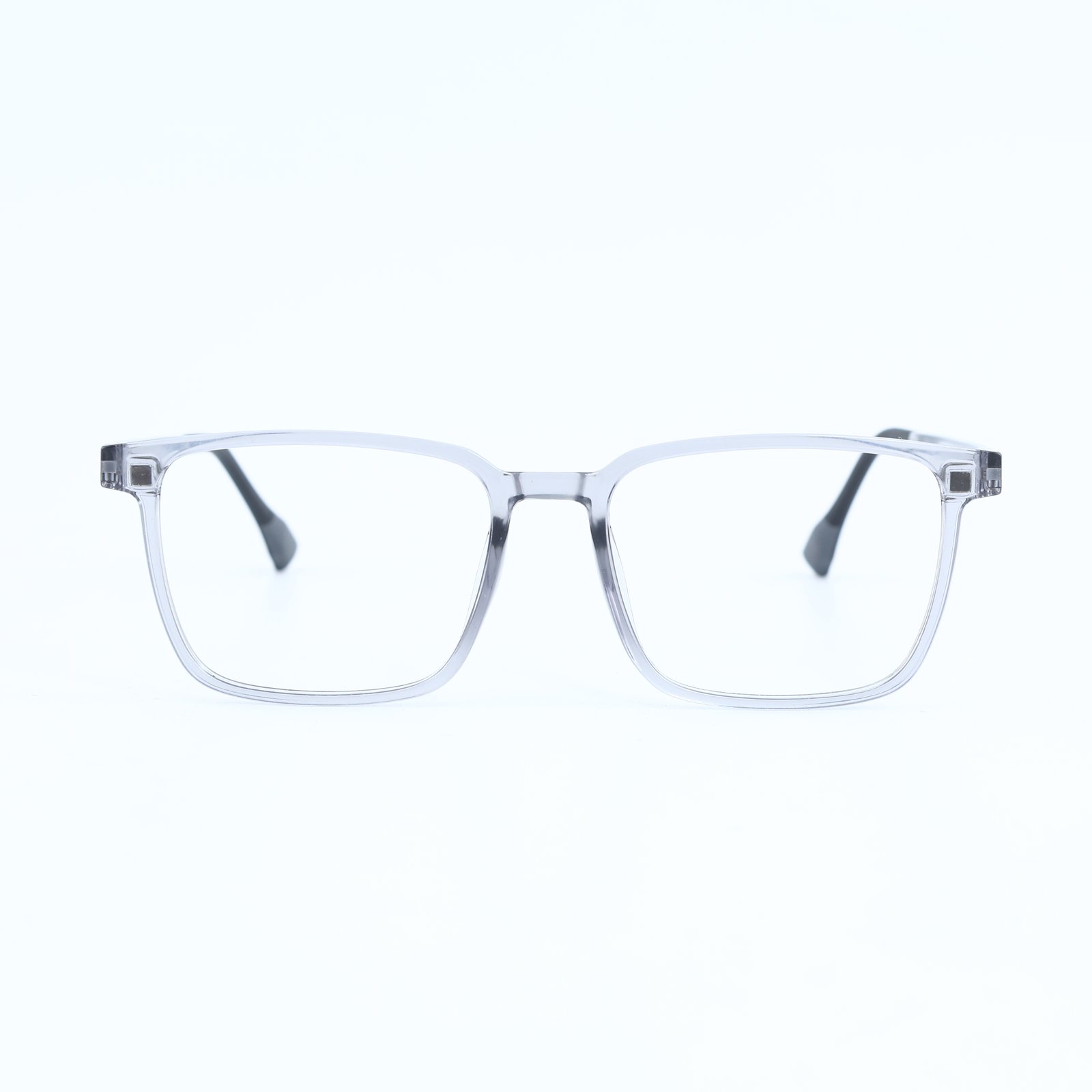 OG Crystal Frost | Transparent Frame Square Sunglasses For Men