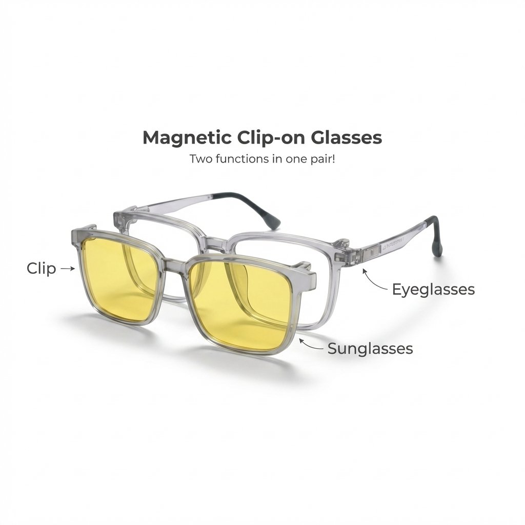 OG Crystal Frost | Transparent Frame Square Sunglasses For Men