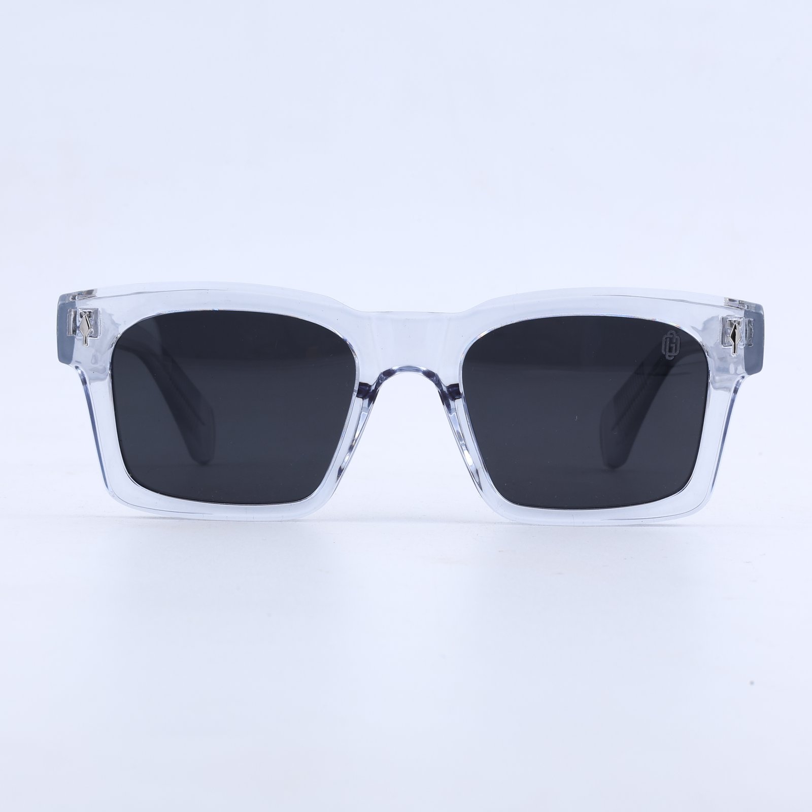 OG Crystal Ice | Premium Transparent Square Sunglasses with Smoke Black Lenses
