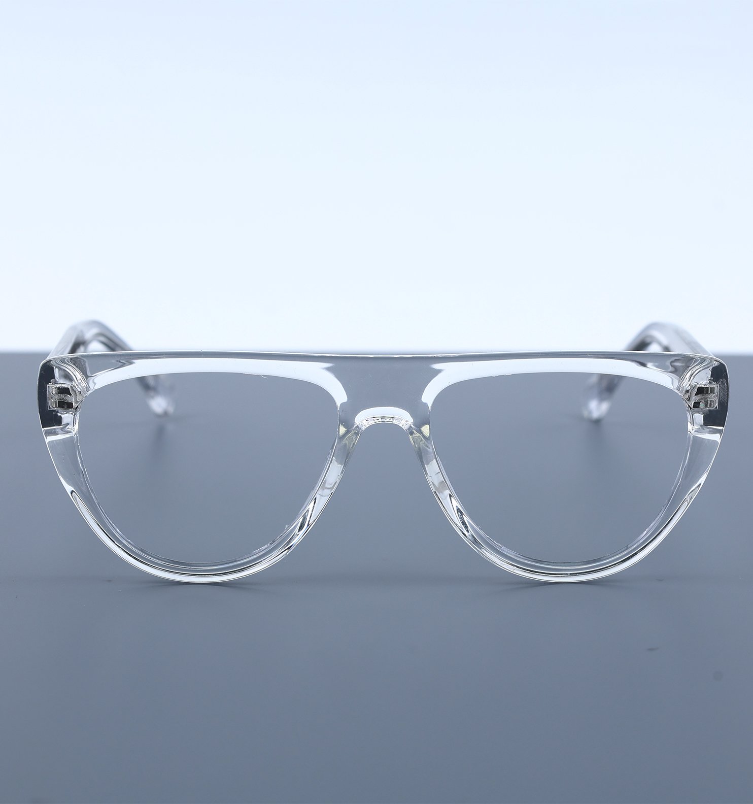 OG Crystal Men’s Full Rim Square Eyeglasses | Stylish Square Optical Frame in Blue Grey, Transparent & Yellow-Black