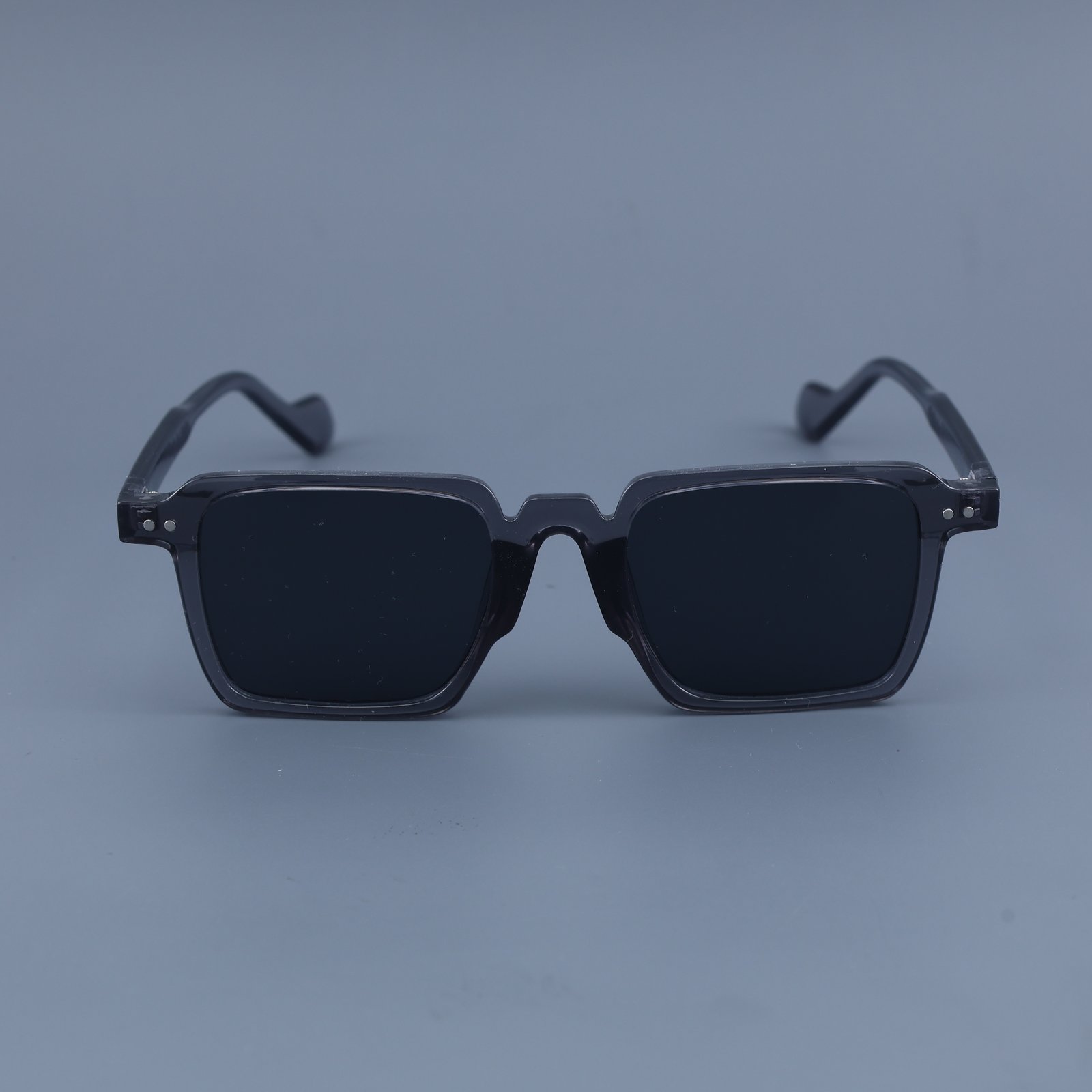 OG Crystal Noir | Classic Square Black Lens Sunglasses