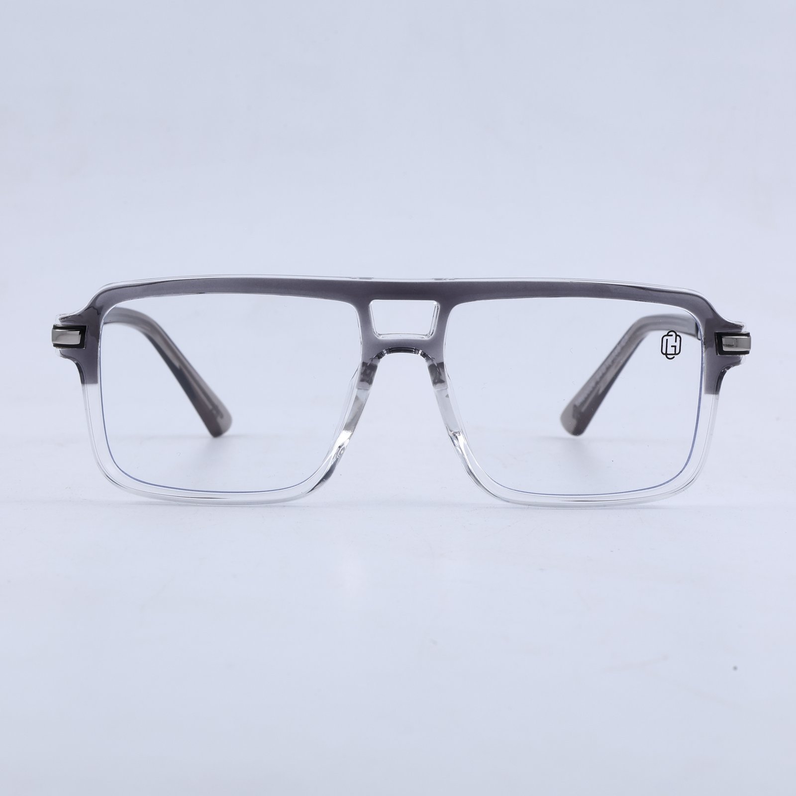 OG Crystal Phantom | Transparent Ice Navigator Eyeglasses with Gunmetal Precision Temples