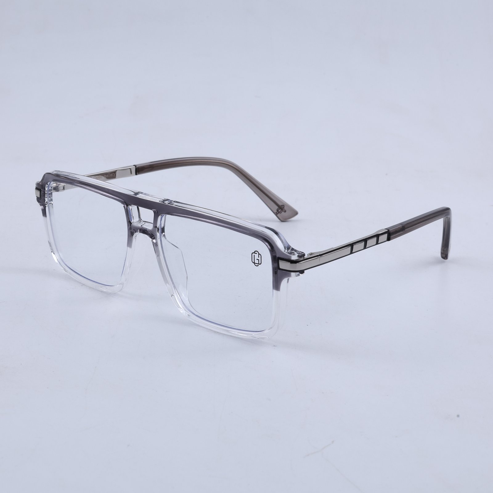 OG Crystal Phantom | Transparent Ice Navigator Eyeglasses with Gunmetal Precision Temples