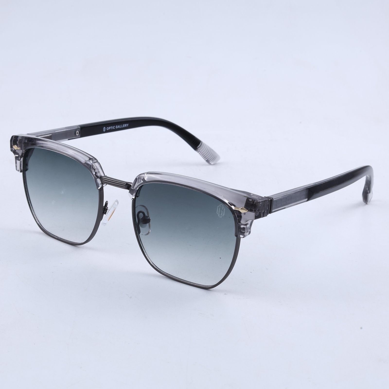 OG Crystal Phantom | Luxury Transparent Square Sunglasses with Ice Grey Gradient Lenses