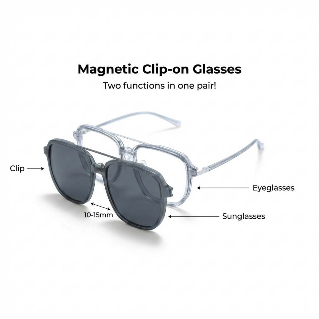 OG Crystal Pilot | Transparent Frame Square Aviator Sunglasses For Men