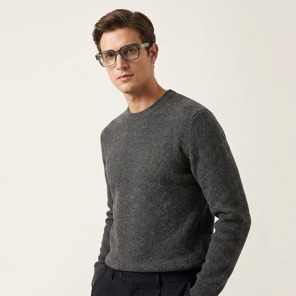 OG Crystal Smoke | Transparent Grey Luxury Eyeglasses with Signature Gold Detailing & Premium Sculpted Frame