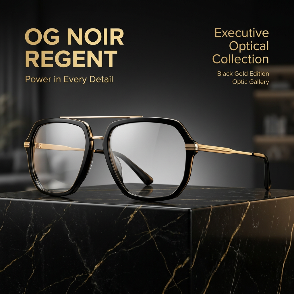 OG Crystal Sovereign | Luxury Transparent Gold Navigator Frame Eyewear