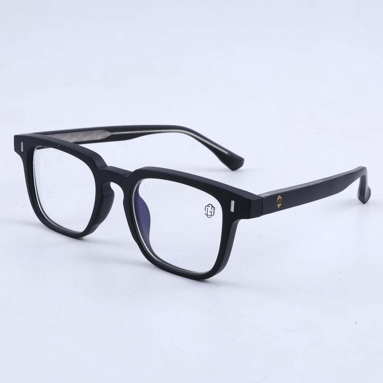 OG Eclipse Sovereign | Luxury Matte Black Optical Frame with Signature Gold Crest