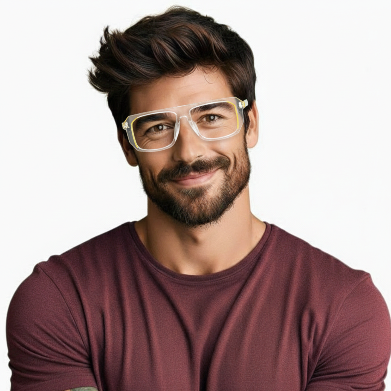 OG Edge Full Rim Square Eyeglasses | Premium Sharp Design Optical Frame for Men