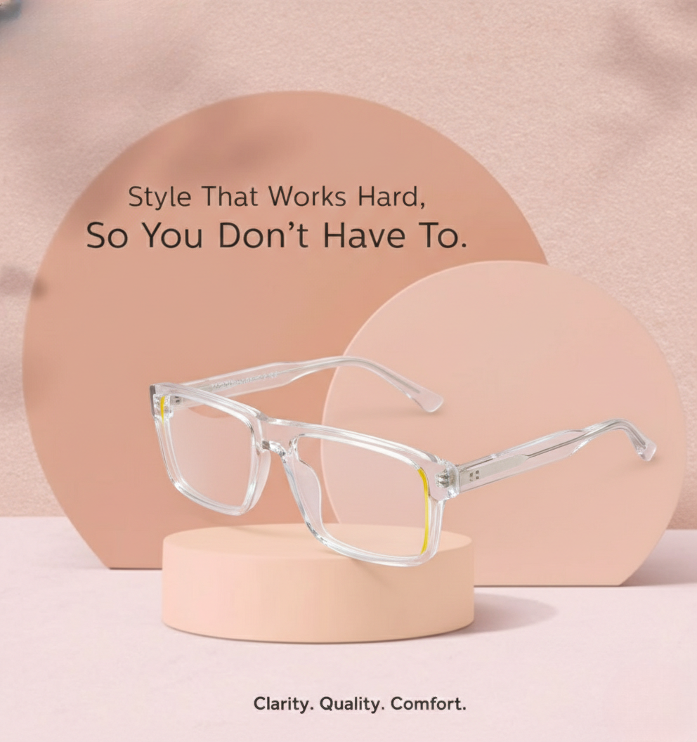 OG Edge Full Rim Square Eyeglasses | Premium Sharp Design Optical Frame for Men