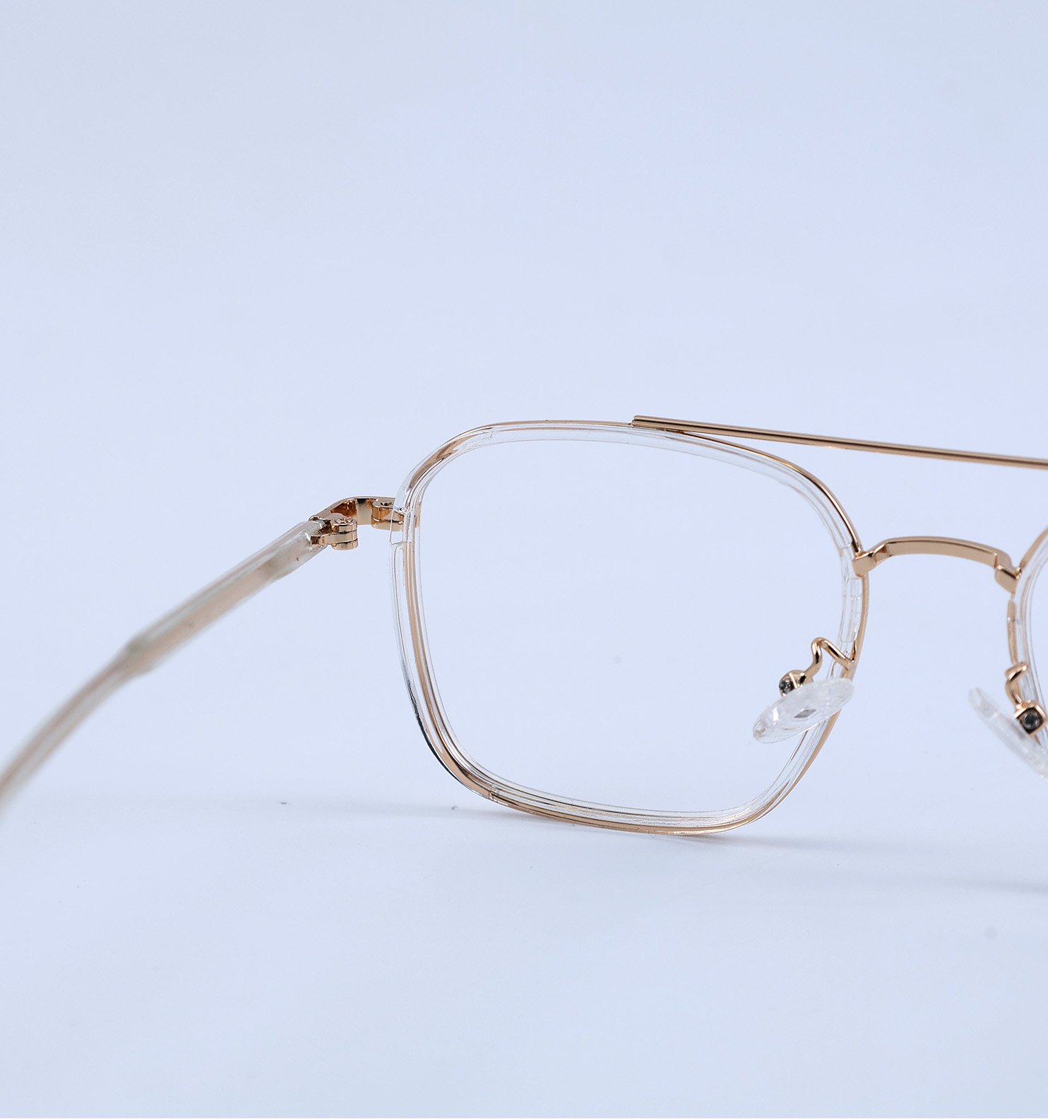 OG Elite Metal Aviator Square Full Rim Eyeglasses for Men