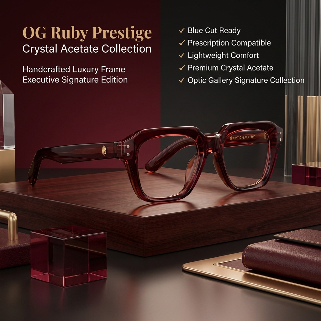 OG Ember Royale | Luxury Crystal Amber Square Frame
