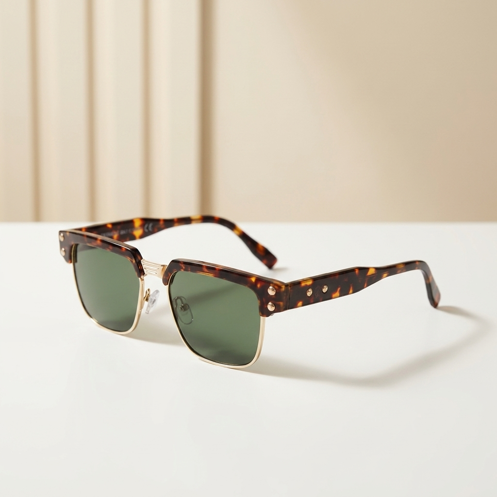OG Emerald Crest | Green Marble Browline Gradient Sunglasses
