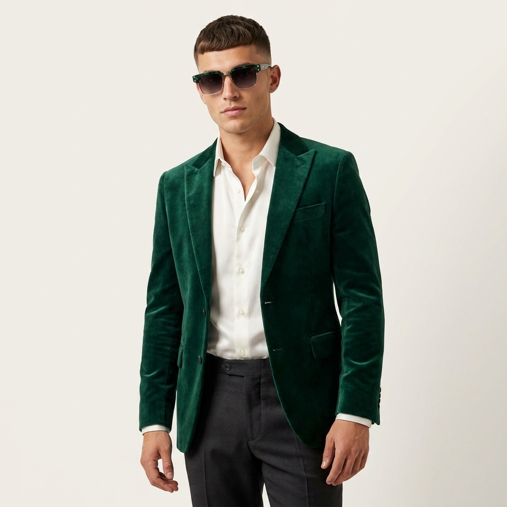 OG Emerald Crest | Green Marble Browline Gradient Sunglasses